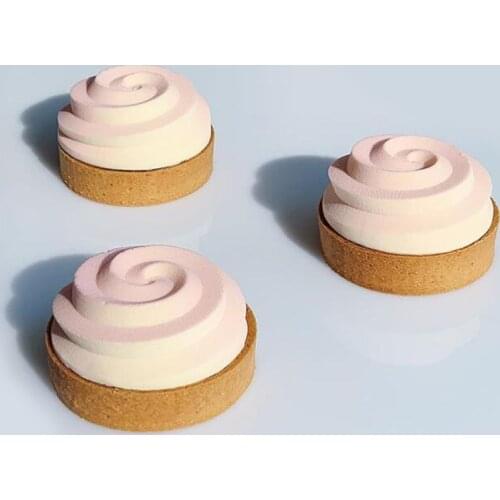 Meibum 8 Cavity Bubble Cloud Spiral Silicone Cake Molds Dessert Baking Tools Stainless Steel Tart Rings Mousse Pastry Moulds