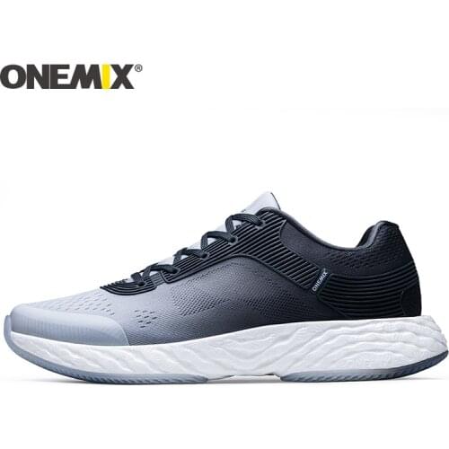 ONEMIX Men Tennis Shoes For Women High Elastic Athletic Trainers Trail Male Gym Sports Sneakers Air Mesh Knit Outdoor Walking 8