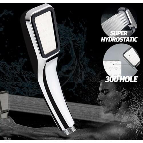 High Pressure Rainfall Shower Head 300 Holes Handheld shower Nozzle for bathroom shower Head Water Saving Spray Accessory