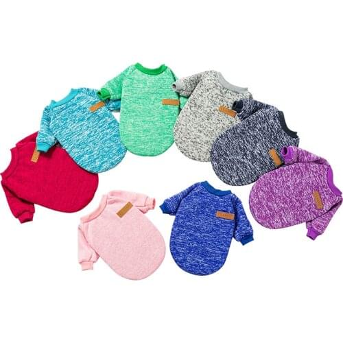 Pet Dog Clothes Pure Design Classic Dog Hoodie Autumn Winter Pets Cat Clothing For Dogs Costume Bulldog Puppy Clothes For Dogs