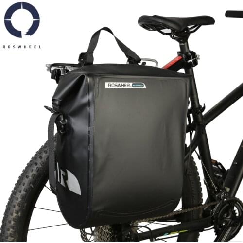 Roswheel 20L Full Waterproof Mountain Bike Bicycle Cycling Pannier Bag Back Rear Seat Trunk Bag Rack Pack Dry Series