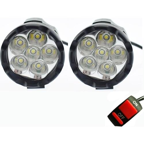 Motorbike Spotlight LED moto 60W auxiliary Lights DRL 12V Motorcycle Headlight 6000K Spot fog lamp work lights car accessories