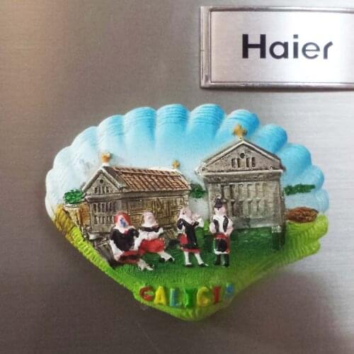 QIQIPP Export Spain original single Spanish tourism memorial magnetic paste European tourism memorial resin refrigerator paste