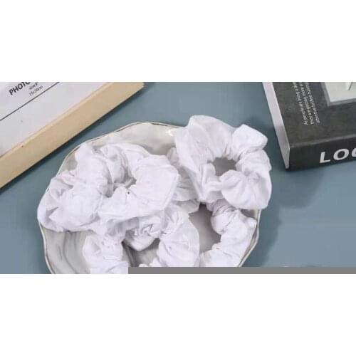 Elastic Hair Ropes White Scrunchies for Tie-dye DIY Hair Scrunchies Soft Ponytail Holder Hair Accessories for Women