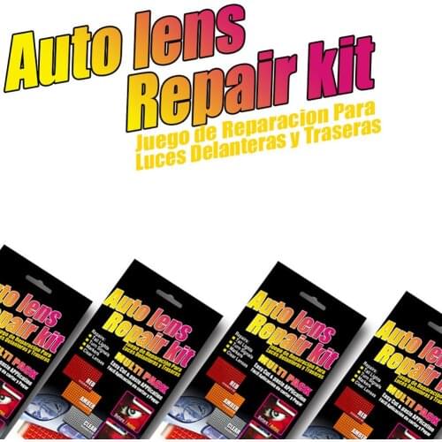 DIY Grid Pattern Car Headlights Taillight Repair Tool Set Car Lights Crack Repair Film Polish Red Amber Car Auto Lens Repair Kit