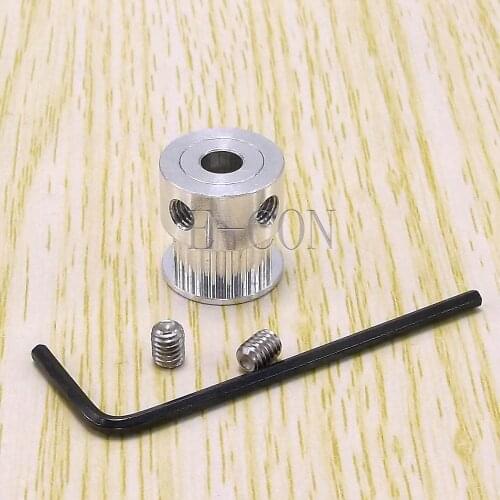 1pcs GT2 Timing Pulley Alumium 15 Teeth Bore 5mm Teeth width 7mm for Width 6mm GT2 Timing Belt and 3D Printer Stepper Motor