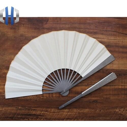 Titanium Alloy Folding Fan 10 Inch Thick EDC Tactical Attack Defense Fan Tai Chi Martial Arts Steel Bone Fan