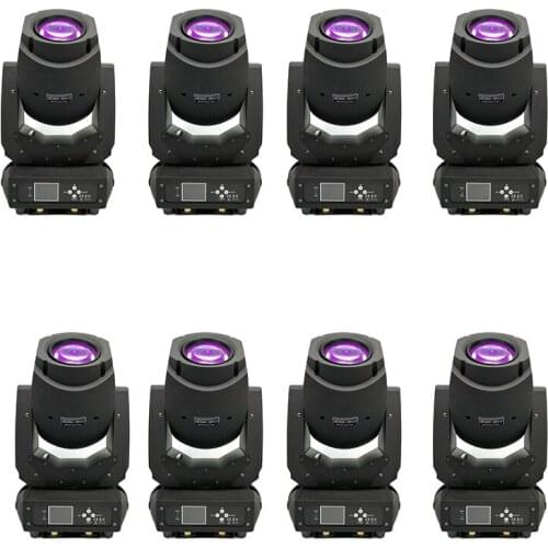 8pcs/lot 200w LED Moving Head Beam Spot Wash 3 in1 Rotatable DMX Moving Party Lights DJ stage light for night club LCD display