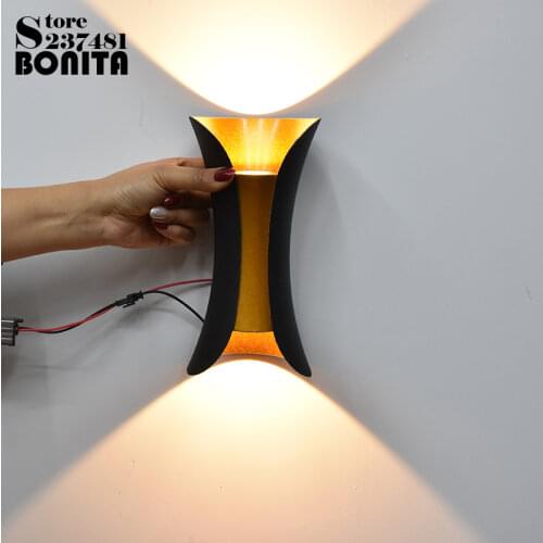 LED small waist outdoor waterproof wall lights hallway Hotel Aluninum sconces Up and down lighting wall lights for bedroom