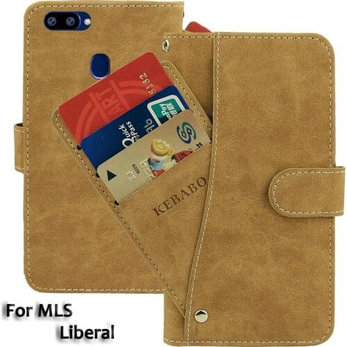 Vintage Leather Wallet MLS Liberal Case 5.99" Flip Luxury Card Slots Cover Magnet Phone Protective Cases Bags