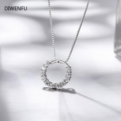 Silver Sterling S925 Necklace VVS1 Diamond 2 Carat Pendant for Women Wedding White Topaz pure natural Gemstone Pendants