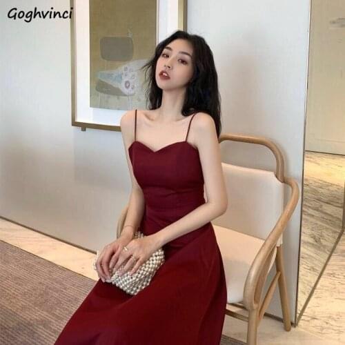 Sleeveless Dress Women Chiffon Solid Zipper Dresses Womens Backless Criss-Cross Sexy Fashion Slim Lacing Chic Ins Clothing New
