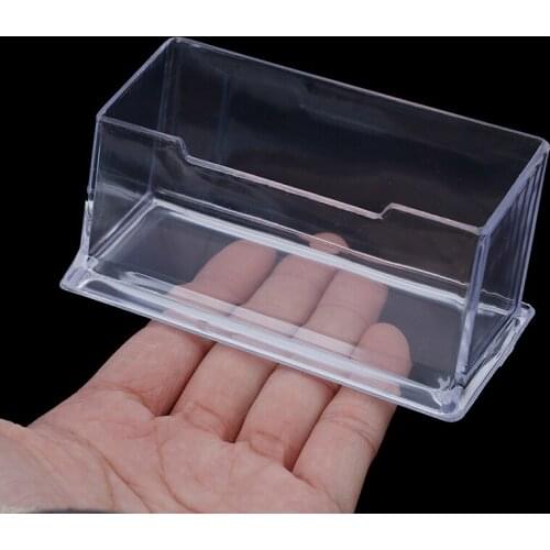 1 PCS Plastic Business Card Holder Display Counter Desktop Gift Card Stand Clear
