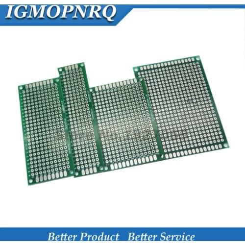 4pcs 5x7 4x6 3x7 2x8 cm 5*7 4*6 3*7 2*8 double Side Copper prototype pcb Universal Board Cave plate Circuit board