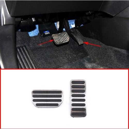 Car Interior Stainless Steel Fuel Brake Accelerator Foot Rest Pedal Pad Platel Cover Trim Accessories For Vitara 2016-18