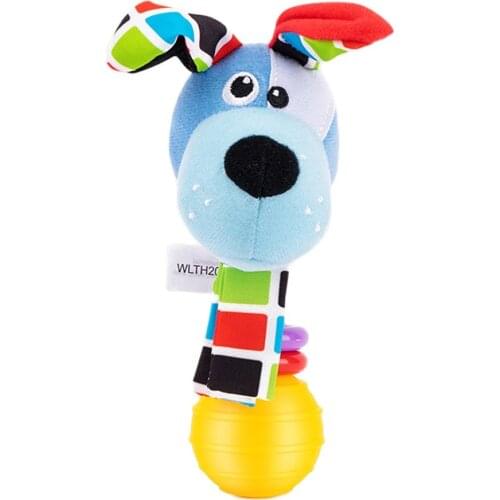 Baby Rattles Cartoon Animal Toys Soft Plush Newborn Hammer Rubber Hand Bells Early Education Gifts 0-36 Months Infant Jollybaby