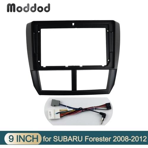 Double Din Radio Fascia for SUBARU FORESTER 2007-2013 Android Player Bezel Stereo Panel GPS DVD Dash Refitting Mount Trim kit