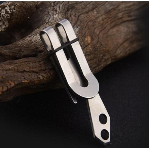 E1153 High quality Stainless steel belt clip /Money clip with slotted screw bottle opener wholesale