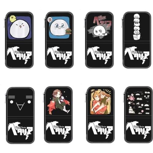 Hetalia: Axis Powers square single-layer children stationery box cartoon printing polyester pencil case kawaii anime stationery