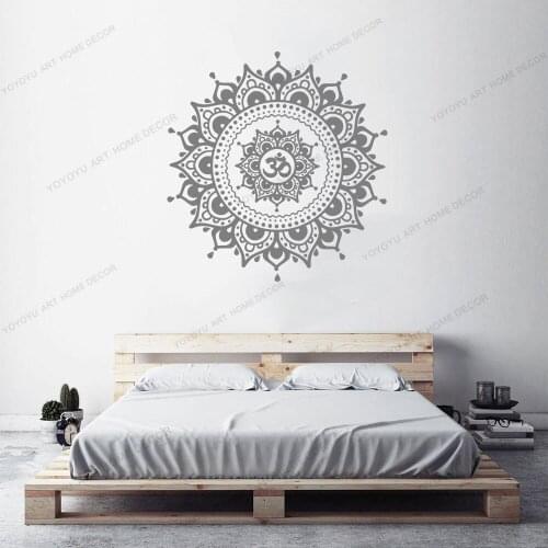 Hinduism Namaste Yoga Mandala Vinyl Wall Garage Stickers Home Decor Room Art Mural Wall Decal Wallpoof CX1872