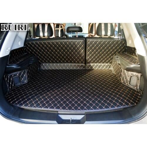 Good quality! Special car trunk mats for Nissan Rogue 5 seats 2019-2014 waterproof cargo liner mat boot carpets for Rogue 2017