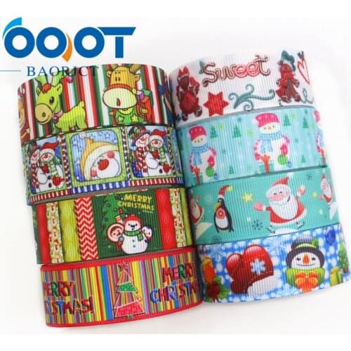I-19713-2,7/8'' 22mm,10yards Christmas Ribbons Thermal transfer Printed grosgrain,christmas decorations for home Gift wrapping