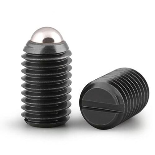M4 M5 M6 M8 M10 M12 Slotted ball beads head wave pearl screw Positioning tight balls plunger Black (10mm-20mm Length)