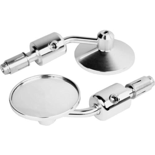 Motorcycle Universal CNC 7/8" Handle Bar End 3" Round Side Rear View Mirrors For Honda Yamaha Kawasaki Suzuki 5 Colors New