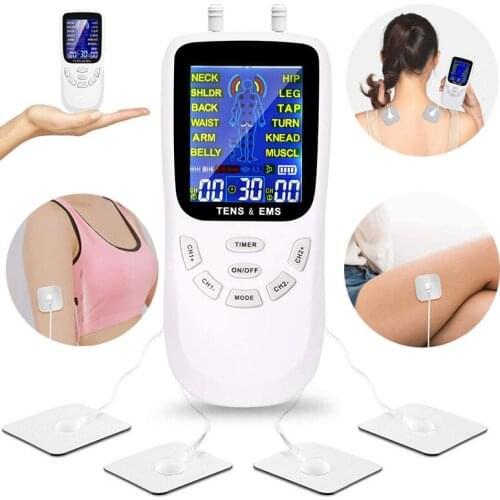 Tens Unit Muscle Stimulator Body Massager EMS Therapy Dual Channels Pulse Electroestimulador Muscular Pain Relief Instrument New