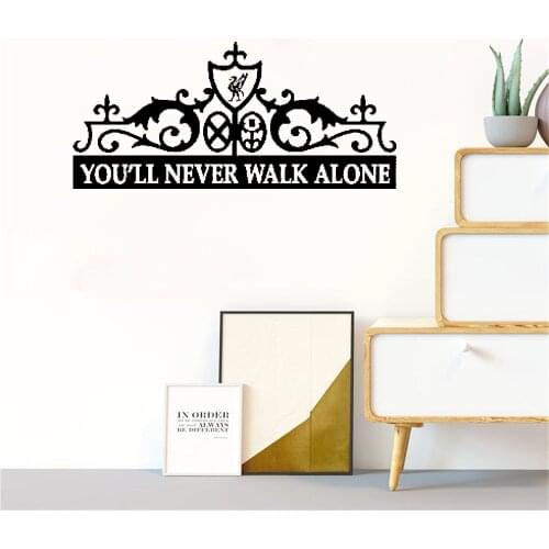 You will never walk alone wall stickers home decor art wall decals for living room bedroom mural removable vinyl dw5613