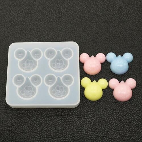NOT AS LONG diy Crystal Epoxy Water Drop Mickey Mold Silicone Mold Mirror Resin Mold Creative Handmade Cute Jewelry Gift