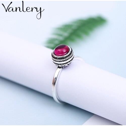 New Trendy Personality Punk Red Crystal Rings For Women Lady Resizable Size Rings Party Jewelry Charm Gifts