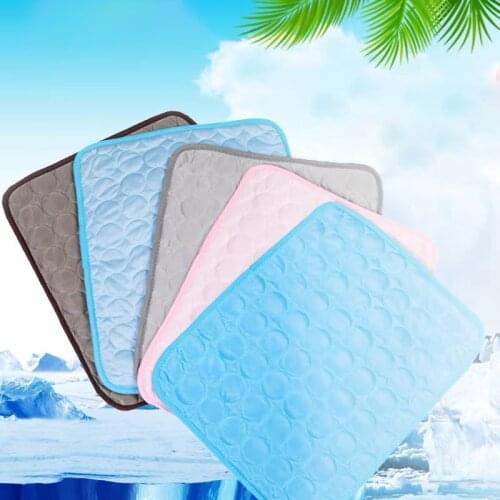 Pet Cooling Mat For Large Dogs Summer Ice Pad 150*100cm Coolcore Materials Washable Breathable Soft Sofa Mat Pet Bed Cushion