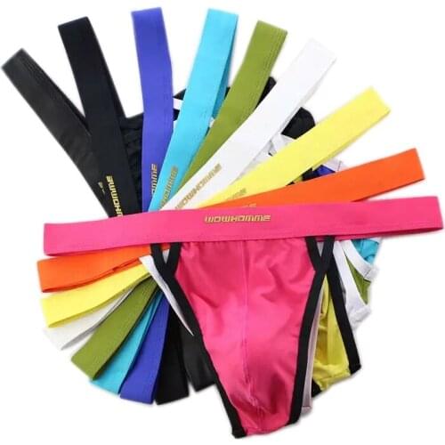 Wholesale Mens Sexy Underwear Fetish Bikini Thongs Briefs Gays U Bulge Pouch Panties Soft Lingerie Breathable G-string 8pcs/lot