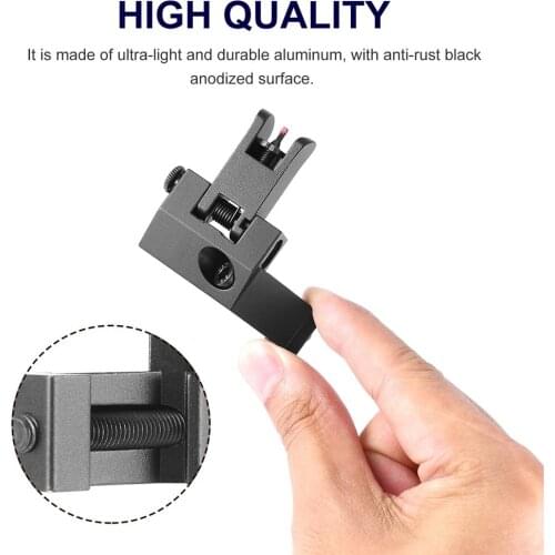 Front and Rear Flip Up 45 Degree Offset Rapid Transition Backup Iron Sight Tactical Hunting Accessories