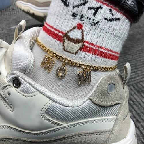 Personalized 26 A-Z Initial Alphabet Anklet for Men Women Stainless Steel Gold Chain Name Bracelet Boho Jewelry Gifts