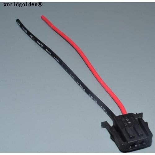 Worldgolden 2 pin way 3.5 mm 2 hole female electric auto plug Sensor Wire Harness connectors 1-929588-1 for vw 191972702