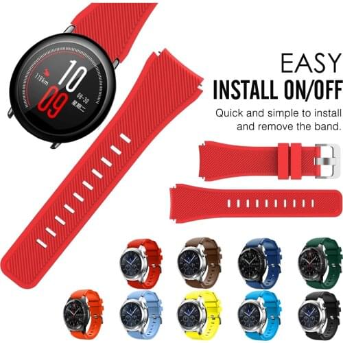Colorful Watch Band Strap for Xiaomi Huami Amazfit Pace Silicone Bracelet Wrist band for Amazfit 2/2S Stratos pace watch Strap