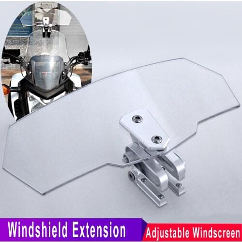Wind Deflector Viento Moto Universal Windshield Motorcycle Windscreen Extension for Triumph Honda Kawasaki Suzuki Benelli Yamaha