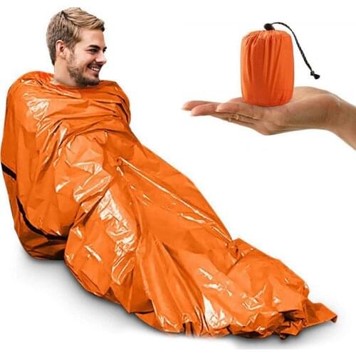 Waterproof Lightweight Thermal Emergency Sleeping Bag Bivy Sack - Survival Blanket Bags Camping, Hiking, Outdoor, Activities