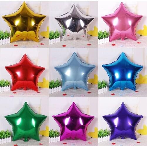 5 PCS big 10 inch Five-pointed star luminum foil balloon wedding birthday party wedding Market hotel supplies air ballons