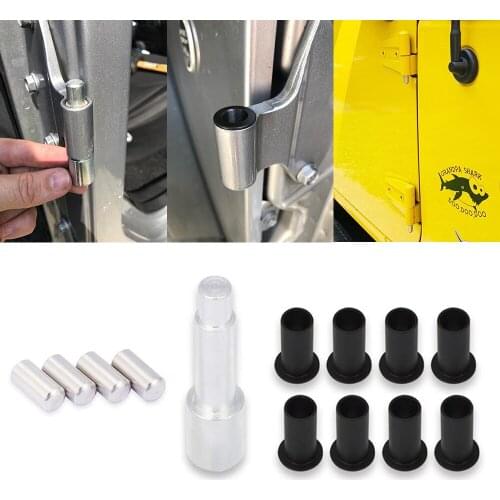 Wsen For 2007-2018 Jeep Wrangler JK 4 Pcs Door Hinge Pin Bolts Guides Liners Caps and Door Bushing Removal Tool