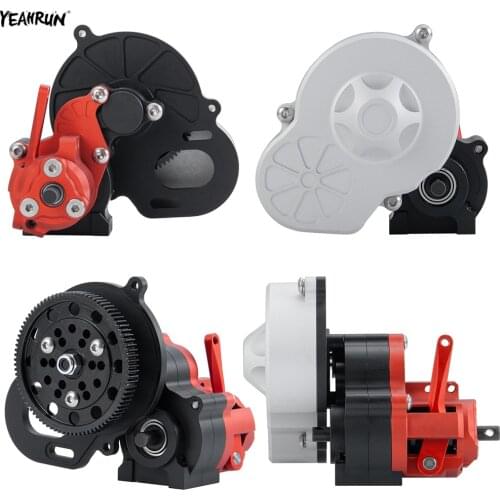 YEAHRUN RC Car Metal Cutoff Transmission Gearbox Set For 1/10 Axial SCX10 RC Crawler Car Upgrade Parts