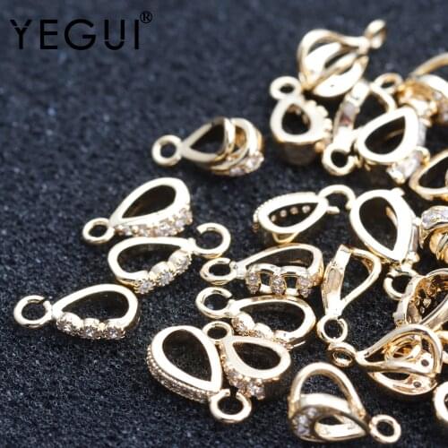 YEGUI M838,jewelry accessories,18k gold plated,0.3 microns,diy pendant,hand made,zircon,diy earrings,jewelry making,20pcs/lot