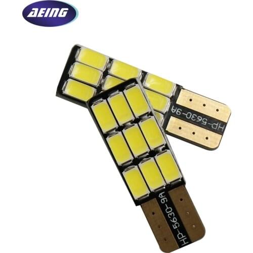 AEING 1*Car T10 W5W 186 194 LED Bulb White NO OBC Canbus Error Free 9SMD Side Door light/License Plate Light/Reading light Lamp