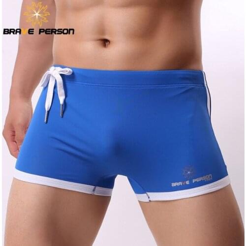 2020 BRAVE PERSON Brand Mens Beach Wear Shorts Men Trunks Shorts Soft Nylon Sexy Men Beach Board Shorts