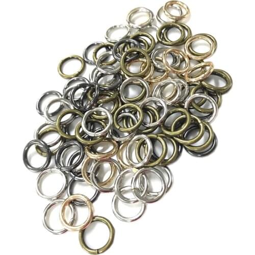 50Pcs Antique Alloy Open Jump Rings Circle Jewellery Clasp for KeyChain 13mm