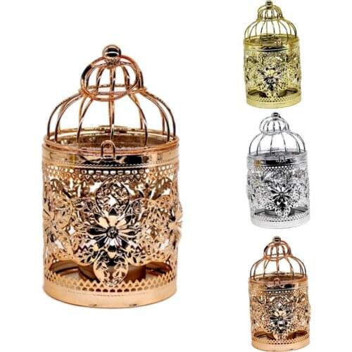 Home Decoration Accessories Creative Iron Birdcage Candle Holders Europe Fashion Craft Products Wedding Ornaments For Home