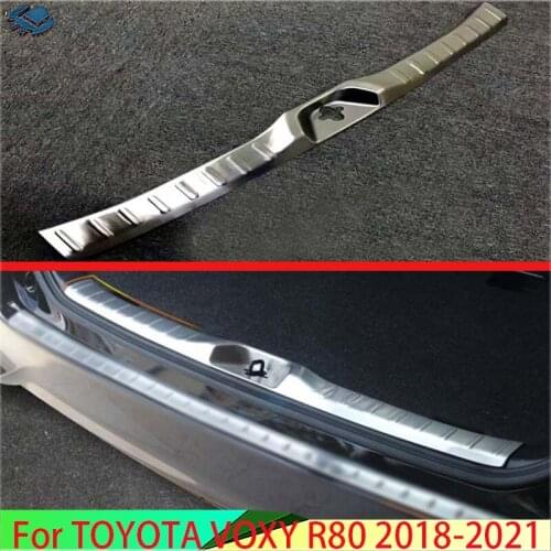 For TOYOTA VOXY/NOAH R80 2018 2019 Stainless Steel Rear Trunk Scuff Plate Door Sill Cover Molding Garnish