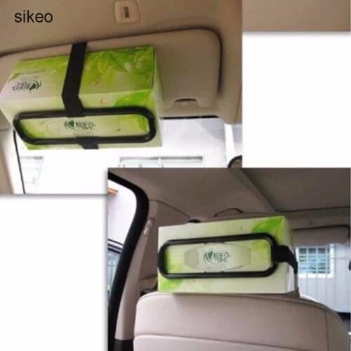 Car Tissue Paper Box Holder Sun Visor Auto Seat Back Paper Napkin Accessories Clip Bracket Portable Travel Supplies
